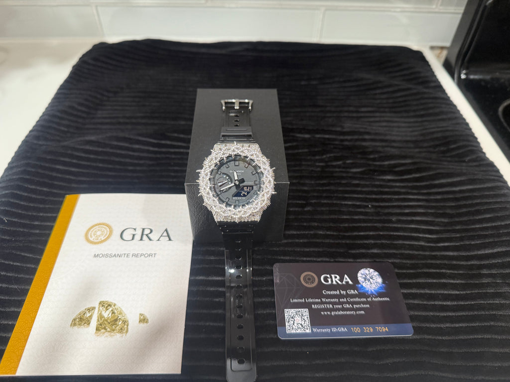 BUST DOWN MOISSANITE G-SHOCK GA-2100