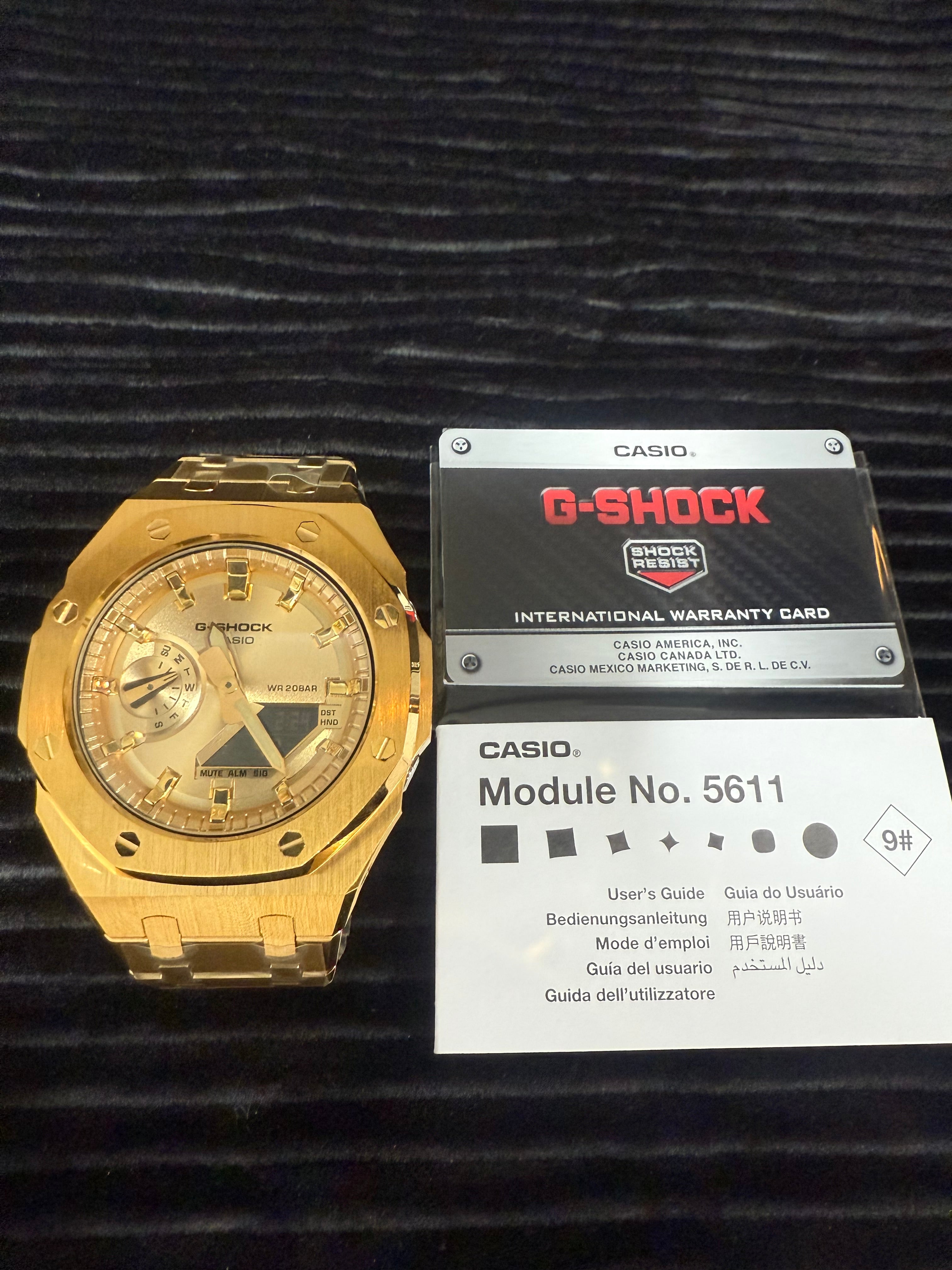 G-SHOCK GA-2100 custom mod GOLD/GOLD