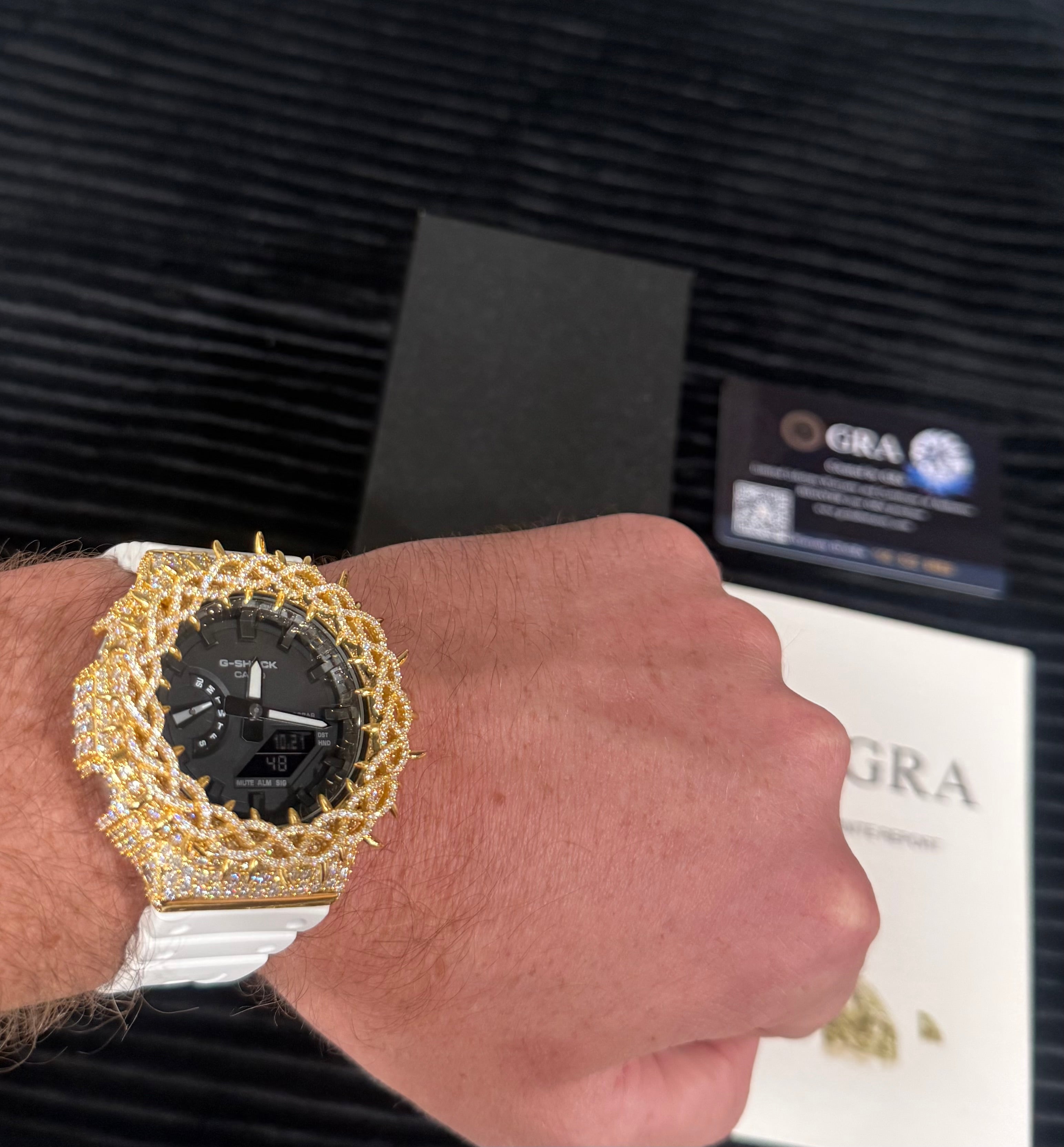 BUST DOWN MOISSANITE G-SHOCK GA-2100 custom mod