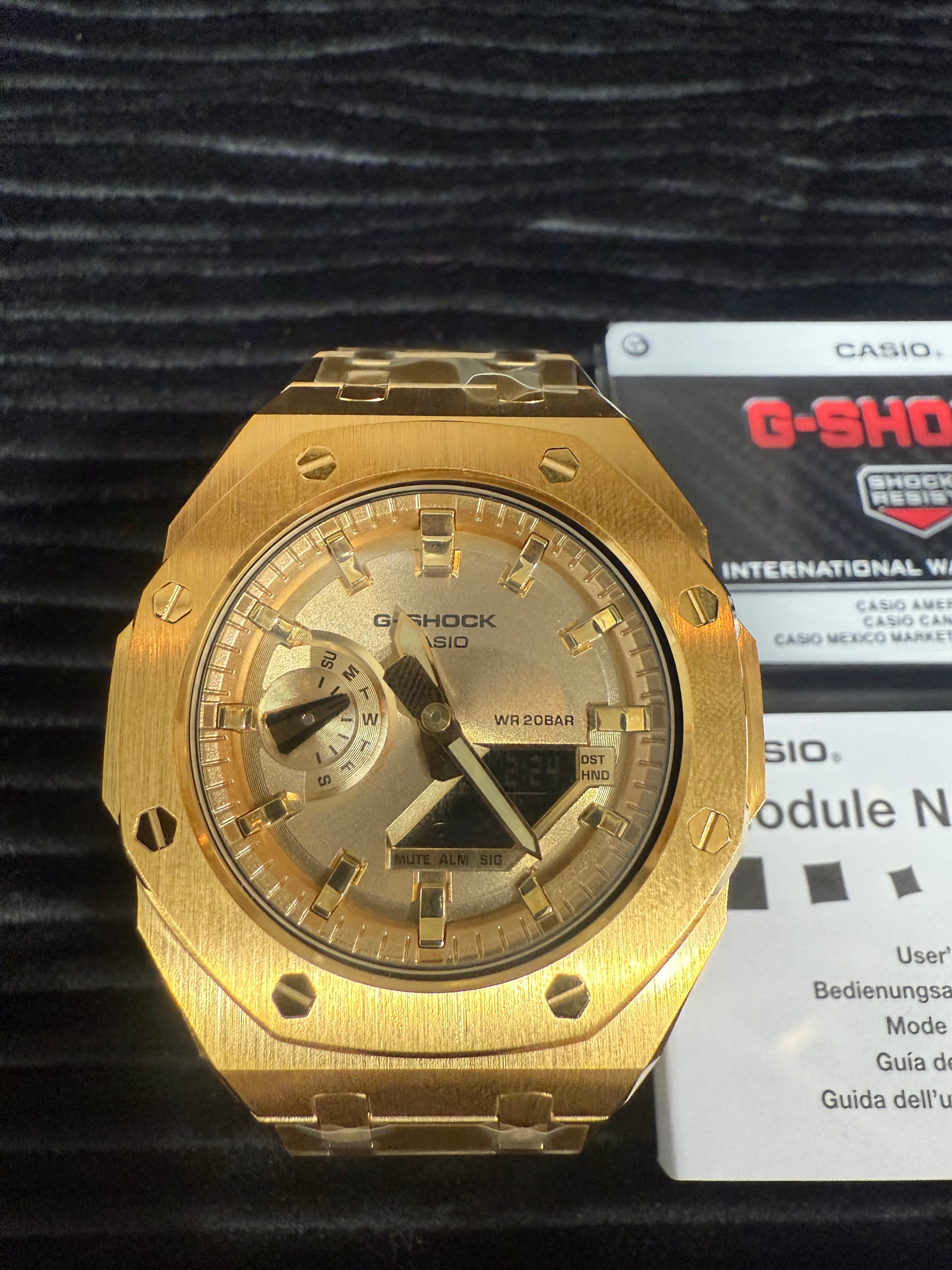 G-SHOCK GA-2100 custom mod GOLD/GOLD