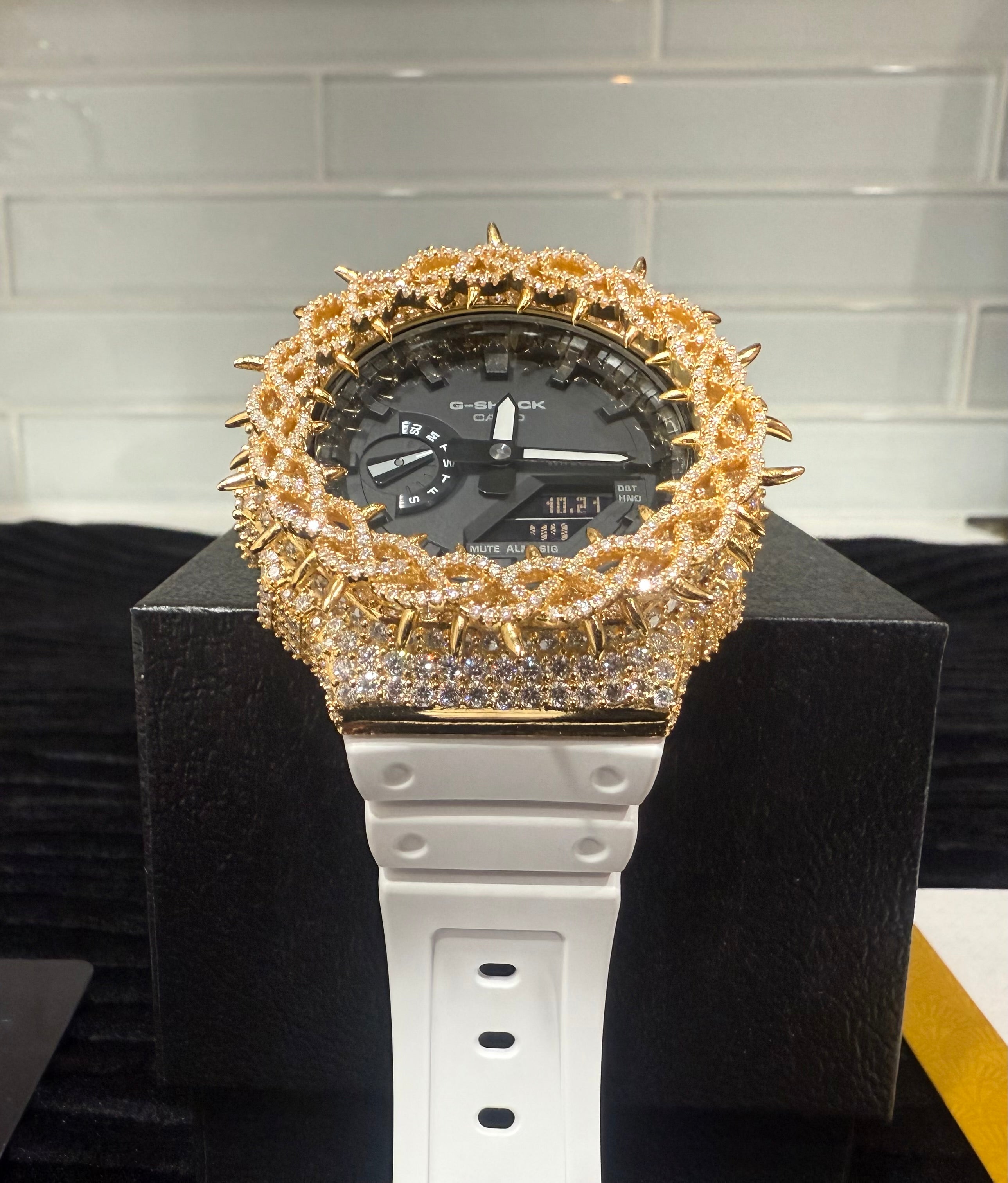 BUST DOWN MOISSANITE G-SHOCK GA-2100 custom mod