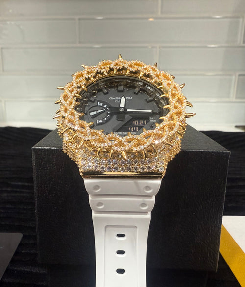 BUST DOWN MOISSANITE G-SHOCK GA-2100 custom mod
