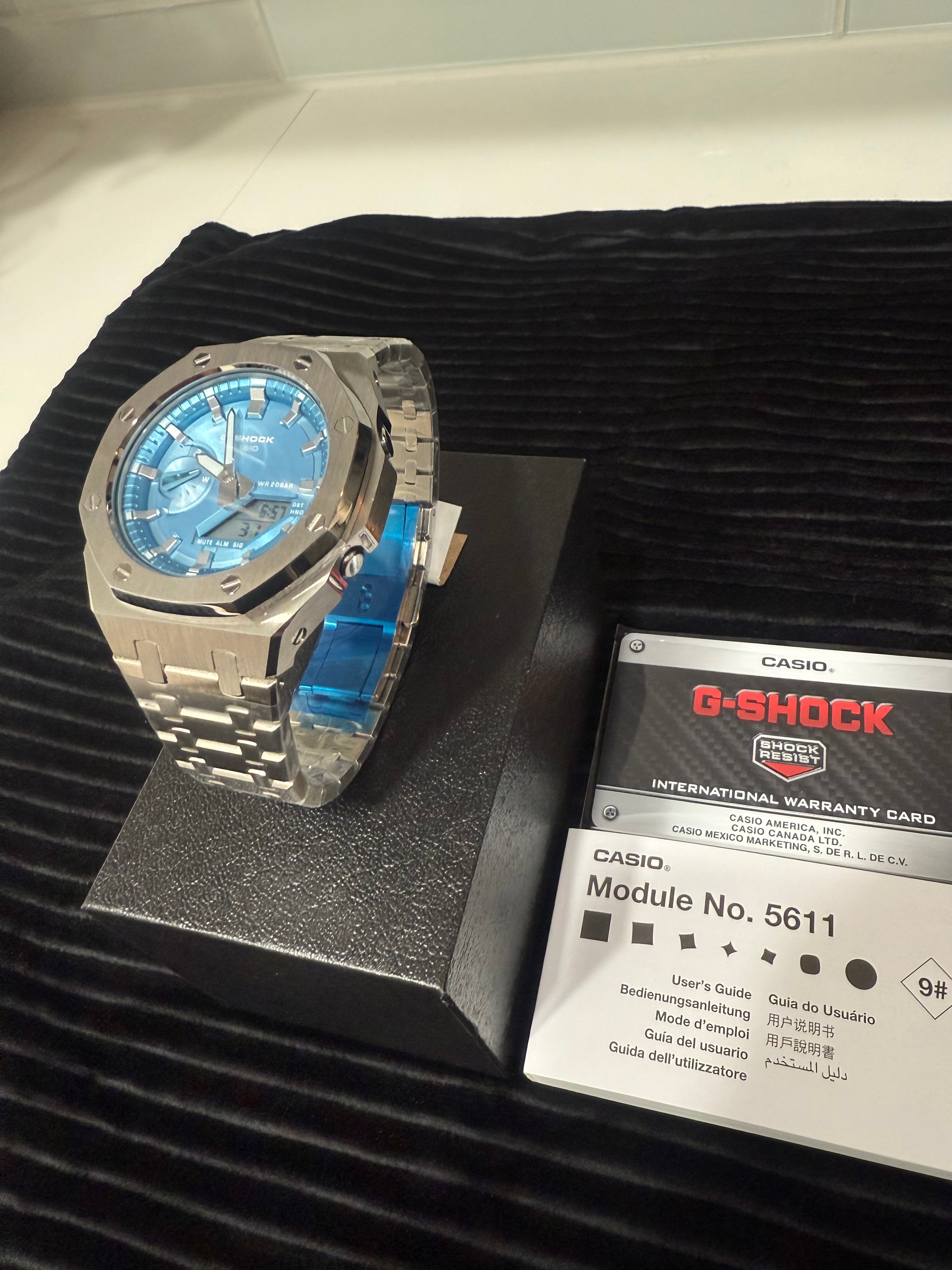 Custom Mod G-SHOCK GA-2100 SILVER/BLUE