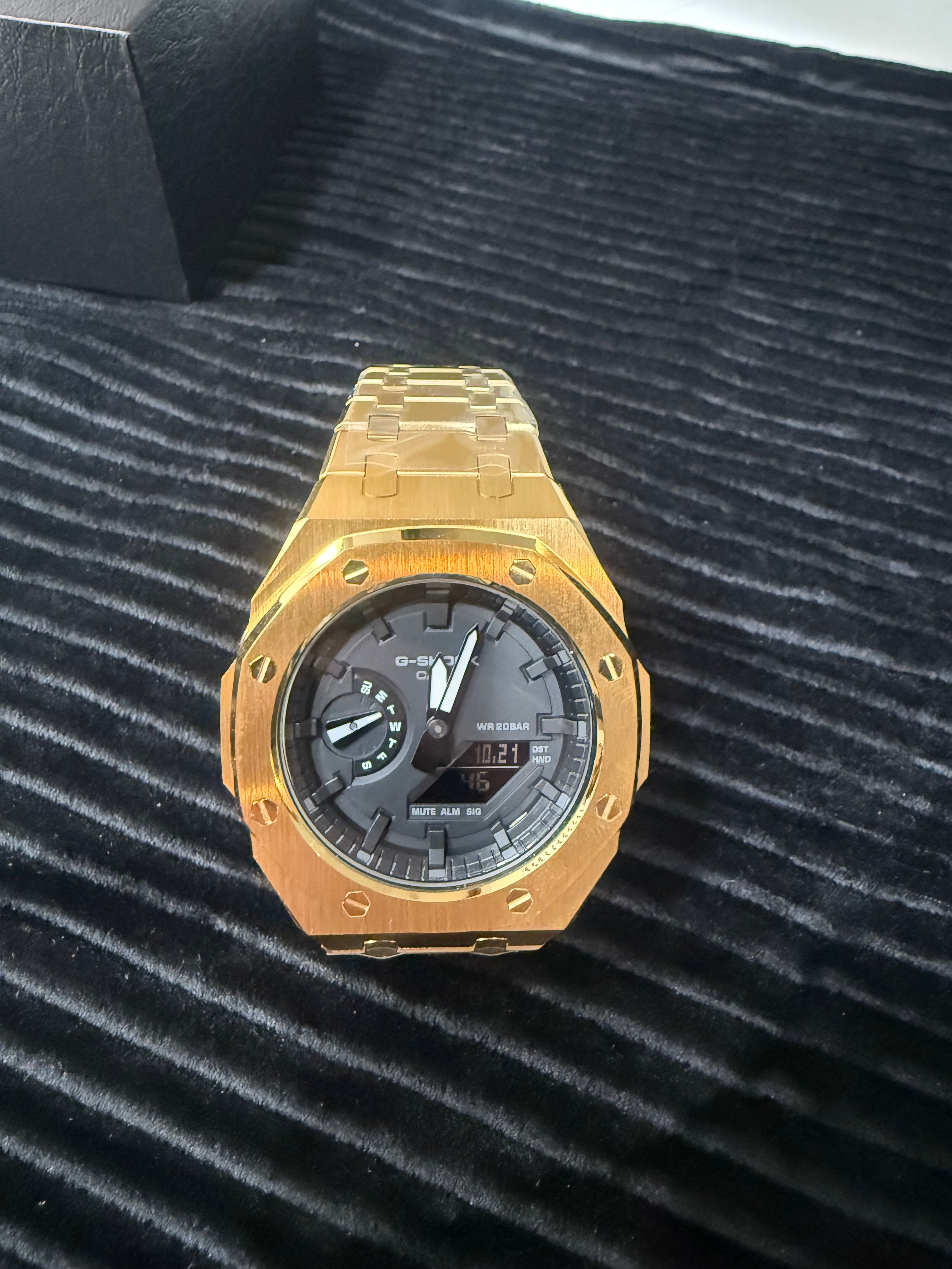 G-SHOCK GA-2100 custom mod BLACK/GOLD