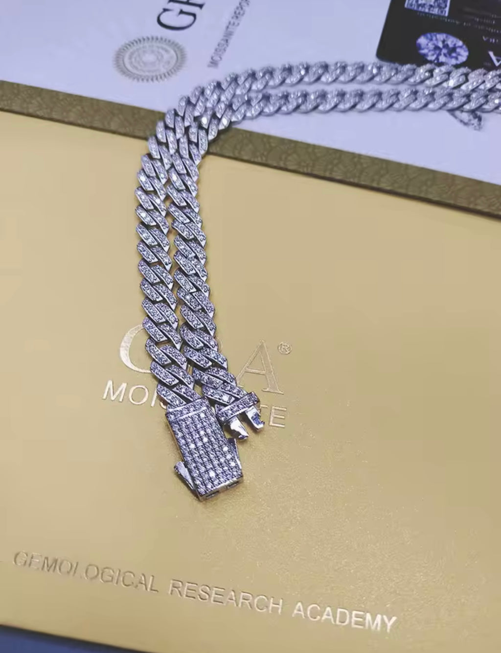 BUST DOWN MOISSANITE 8mm CUBAN NECKLACE #1 SELLER