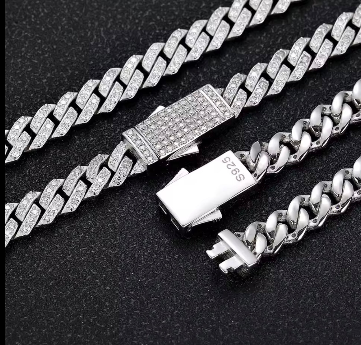 BUST DOWN MOISSANITE 8mm CUBAN NECKLACE #1 SELLER